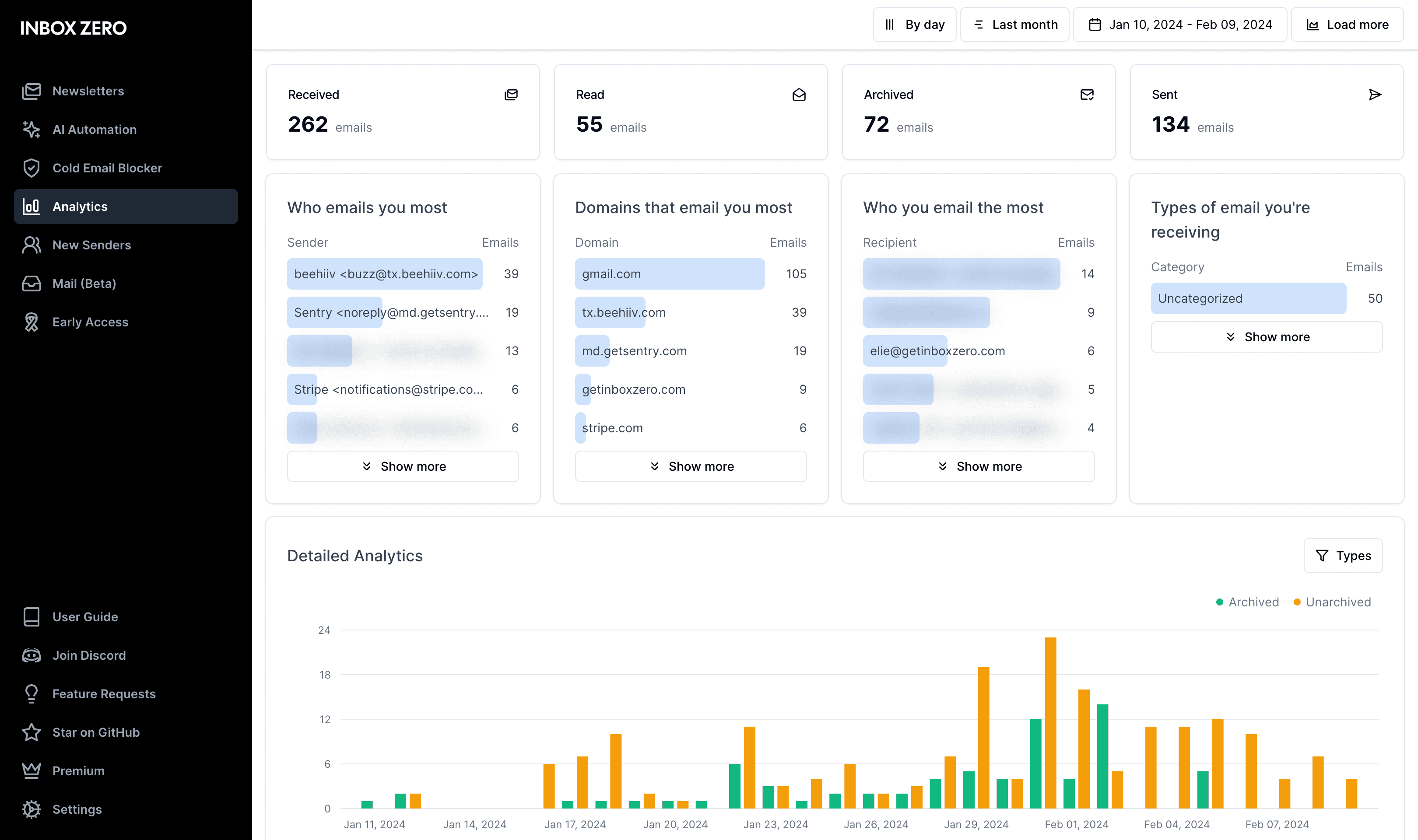 Bulk Unsubscriber Screenshot